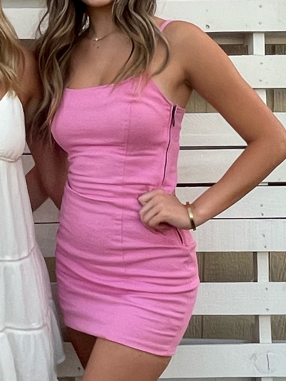Divided Pink denim dress